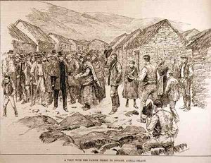 Die Not im Westen Irlands: Ein Besuch mit dem Pfarrer in Dooagh, Achill Island von English School